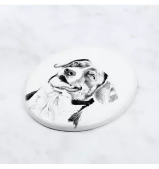 Appenzeller Sennenhund, Appenzellerhund - Gedenktafel mit einem Foto eines Hundes, Grabplatte mit Druck, personalisierte ovale Platte der Marke Art-Dog