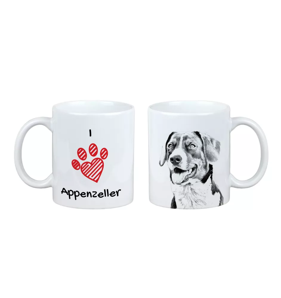 Appenzeller - cup with a dog, cute cup with graphics, a gift with your photo from the Art-Dog brand