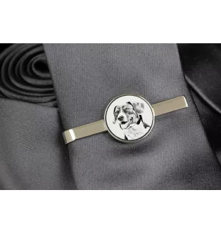 Appenzell Cattle Dog, Appenzeller Sennenhund - tie clip with a dog, personalized tie clip, a unique gift for a man from the Art-Dog brand