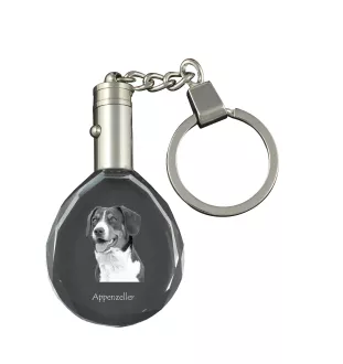 Appenzeller Sennenhund, Appenzellerhund - Anhänger mit einem Foto eines Hundes, Schlüsselanhänger aus Kristall in einer Geschenkbox, ein einzigartiges Geschenk von Art-Dog