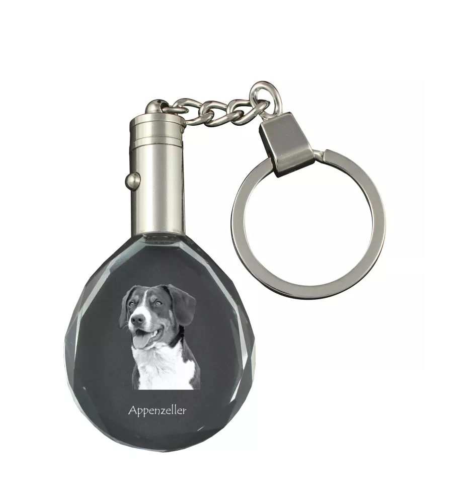 Appenzeller Sennenhund, Appenzellerhund - Anhänger mit einem Foto eines Hundes, Schlüsselanhänger aus Kristall in einer Geschenkbox, ein einzigartiges Geschenk von Art-Dog