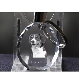 Bouvier Appenzellois, Bouvier de l'Appenzell - pendentif avec une photo de chien, porte-clés en cristal dans une boîte cadeau, un cadeau unique par Art-Dog
