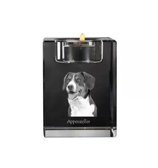 Appenzeller świecznik kryształowy z psem Art-Dog