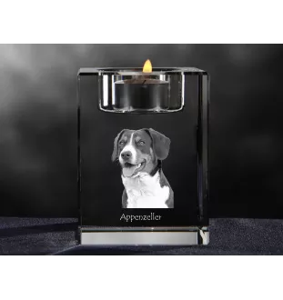 Appenzeller świecznik kryształowy z psem Art-Dog