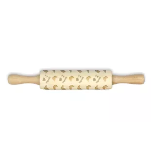 Sloughi, Arabian Greyhound, Uskay, Oska, Berber Greyhound - small rolling pin with a dog pattern, a rolling pin for children's dough, decorating ceramic clay by Art-Dog brand
