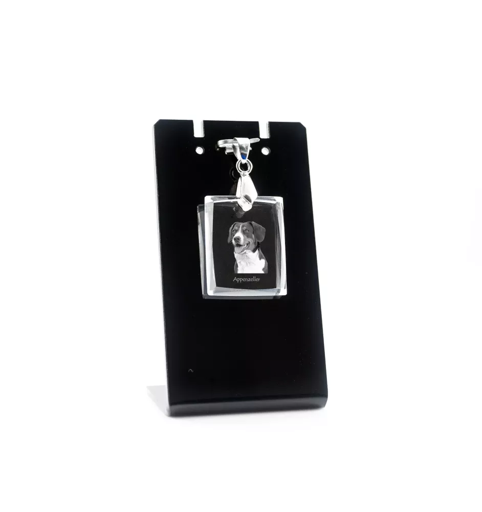 Appenzell Cattle Dog, Appenzeller Sennenhund - Crystal dog pendant, photo necklace, unique jewellery by Art-Dog