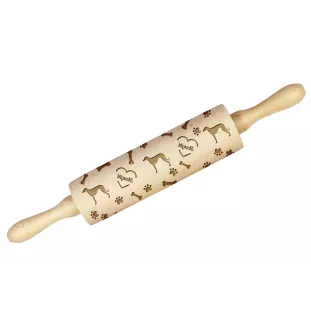 Sloughi, Arabian Greyhound, Uskay, Oska, Berber Greyhound - rolling pin with a dog, decorating cookies with a rolling pin in patterns, a gift for the ceramicist of the Art-Dog brand