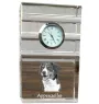 Bouvier Appenzellois, Bouvier de l'Appenzell - une horloge en verre avec une photo, une photo de chien dans un cristal, une horloge de bureau personnalisée de la marque Art-Dog