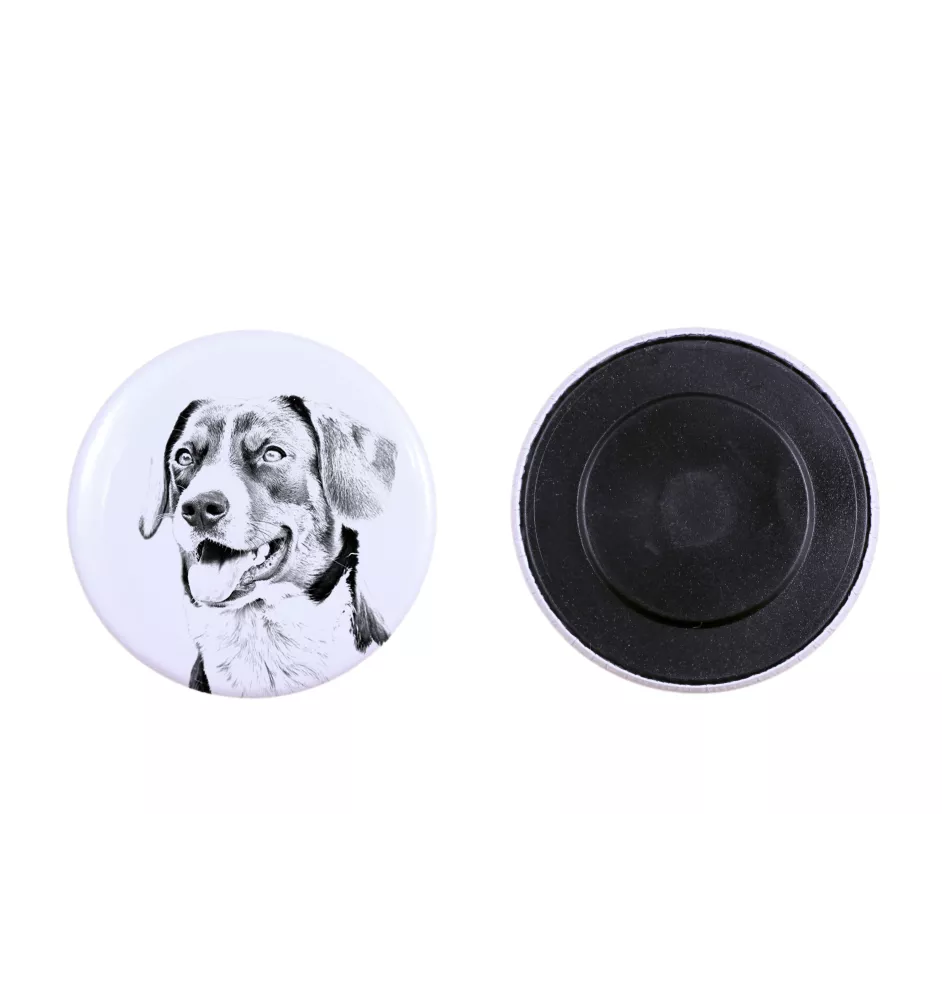 Bouvier Appenzellois, Bouvier de l'Appenzell - aimant avec un œil de chien, exceptionnellement léger, aimant puissant, produit fabriqué à la main par la marque Art-Dog
