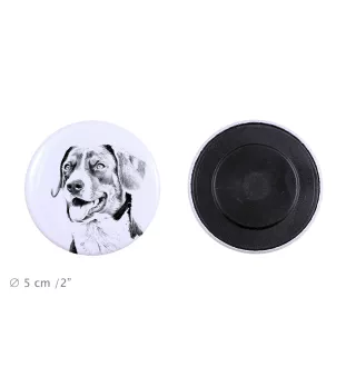 Appenzeller Sennenhund, Appenzellerhund Magnet mit einem Hundepfotenabdruck, außergewöhnlich leicht, starker Magnet, handgefertigtes Produkt der Marke Art-Dog