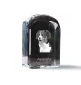 Appenzell Cattle Dog, Appenzeller Sennenhund - crystal cube with a photo, photo of a dog in crystal, cubic paperweight from Art-Dog brand