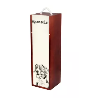 Appenzeller Sennenhund, Appenzellerhund - Weinbox mit Hund, Alkoholbox mit Grafik, personalisierte Geschenkbox der Marke Art-Dog