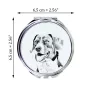 Appenzeller Sennenhund, Appenzellerhund - Taschenspiegel mit Hund, personalisierter Taschenspiegel, kompakter Spiegel mit Art-Dog-Logo