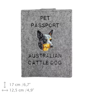 Bouvier australien, Australian Cattle Dog - Porte passeport pour chien, porte document, cadeau pour le voyageur de la marque Art-Dog