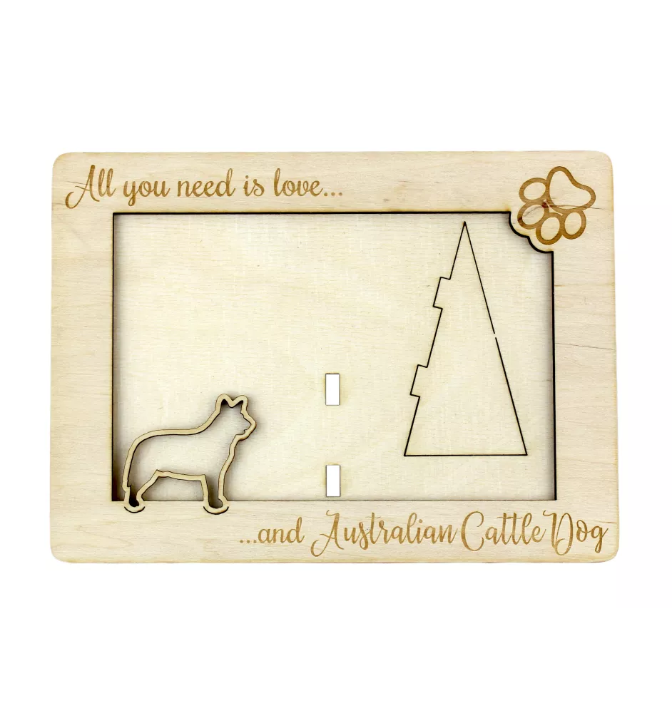 Australian Cattle Dog, Blue Heeler, Red Heeler - Photo frame, engraved wooden frame, a lovely gadget for the dog lover by Art-Dog