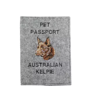 Owczarek australijski kelpie etui na paszport Art-Dog