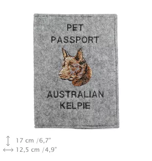 Owczarek australijski kelpie etui na paszport Art-Dog