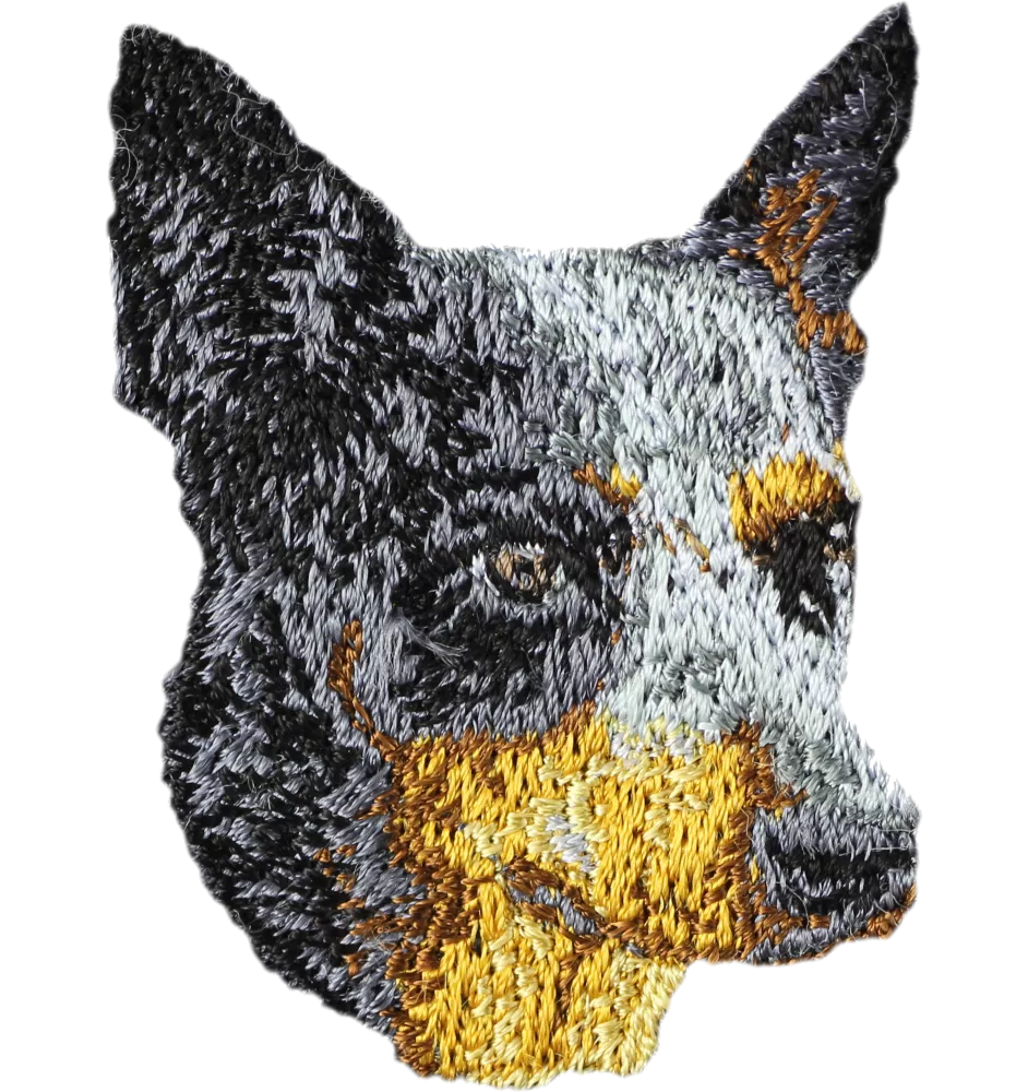 Bouvier australien, Australian Cattle Dog - écusson en forme de chien, patch brodé, décoration unique pour sac à dos de la marque Art-Dog
