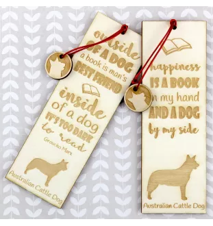 Bouvier australien, Australian Cattle Dog - marque-page pour livre avec chien, marque-page personnalisé, accessoire canin pour les lecteurs de la marque Art-Dog
