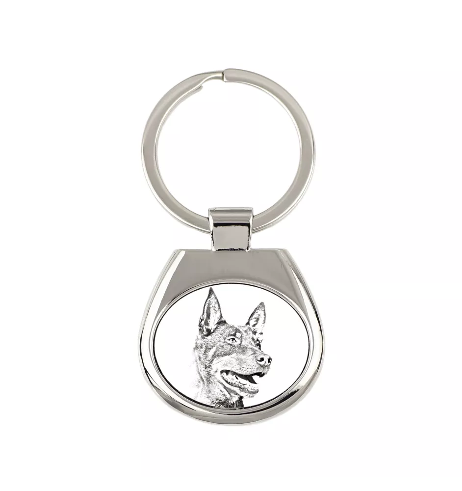 Australian Kelpie, Barb, Farmer Dog - keychain with a dog, keychain with a print, personalized pendant from the Art-Dog brand