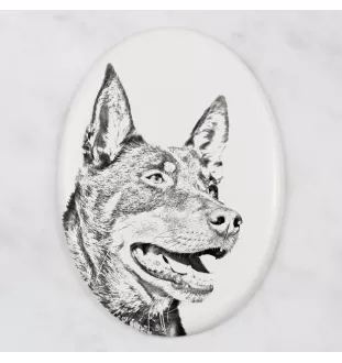 Owczarek australijski kelpie płyta nagrobna ze zdjęciem psa Art-Dog
