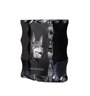 Australian Kelpie, Barb, Farmer Dog - crystal with a picture of a dog, glass statuette with a picture, unique frame with a picture from Art-Dog brand