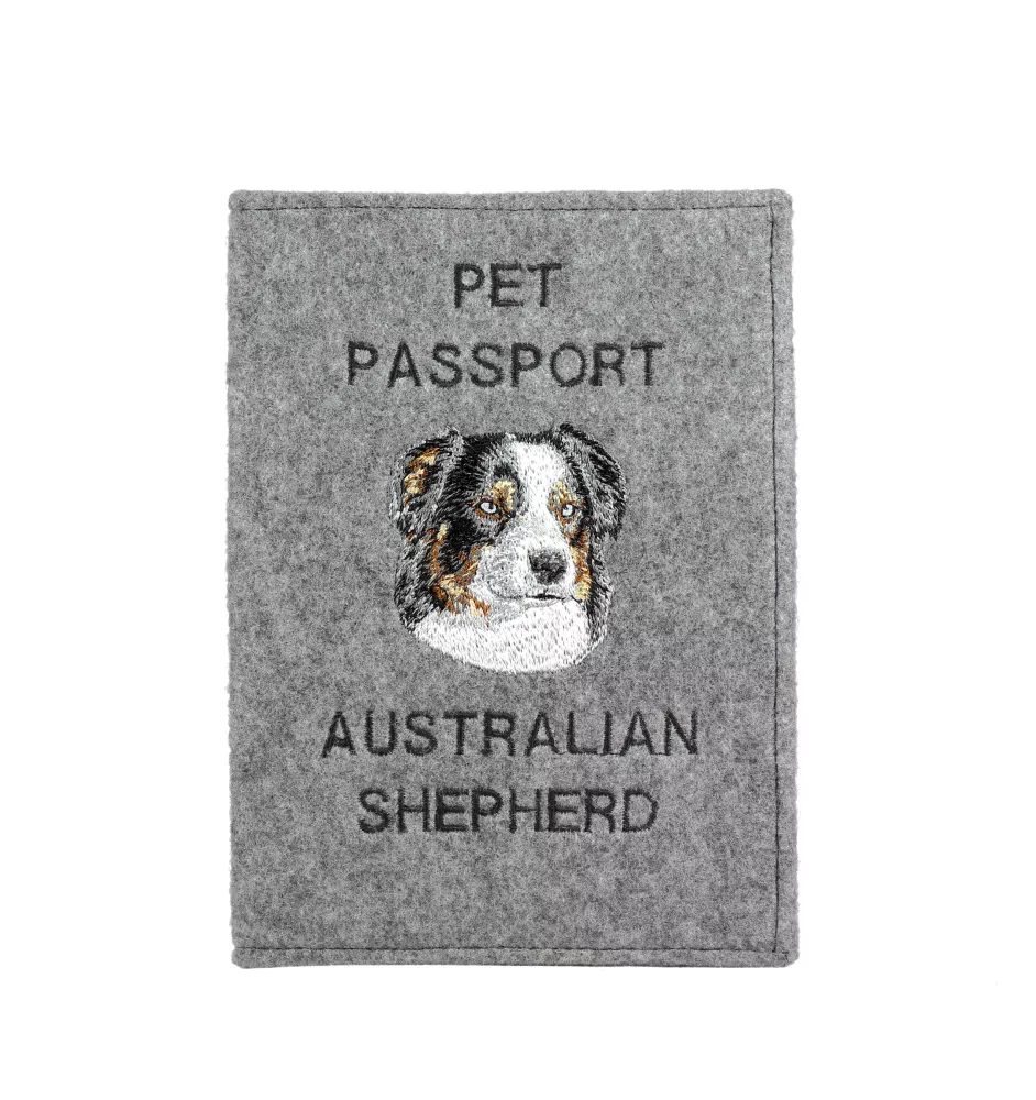 Berger Australien - Porte passeport pour chien, porte document, cadeau pour le voyageur de la marque Art-Dog