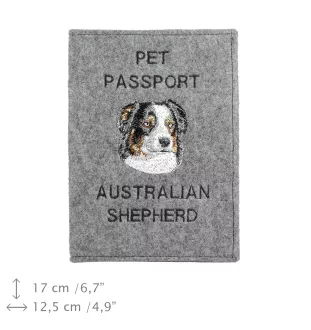 Berger Australien - Porte passeport pour chien, porte document, cadeau pour le voyageur de la marque Art-Dog