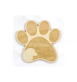 Australischer Schaferhund, Australian Shepherd - Tasse Untersetzer, graviert Untersetzer mit Hund, Geschenk für Hundeliebhaber von Art-Dog Marke