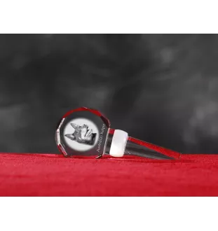 Australian Kelpie, Barb, Farmer Dog - Crystal bottle stopper, unique wine stopper with photo, personalised gift for sommelier by Art-Dog brand