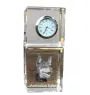 Australian Kelpie, Barb, Farmer Dog - crystal clock with a photo, a photo of a dog in crystal, personalized desk clock by Art-Dog brand