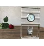 Australian Kelpie, Barb, Farmer Dog - glass clock with a photo, photo of a dog in crystal, personalized standing office clock by Art-Dog brand