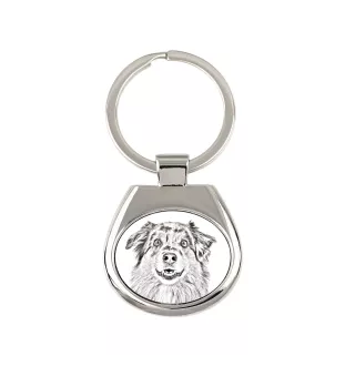 Australischer Schaferhund, Australian Shepherd - Schlüsselanhänger mit Hund, Anhänger mit Aufdruck, personalisierter Anhänger der Marke Art-Dog