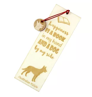 Australian Kelpie, Barb, Farmer Dog - dog bookmark, personalized bookmark, dog gadget for Art-Dog brand readers