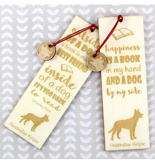 Kelpie Australien, Australian Kelpie - marque-page pour livre avec chien, marque-page personnalisé, accessoire canin pour les lecteurs de la marque Art-Dog