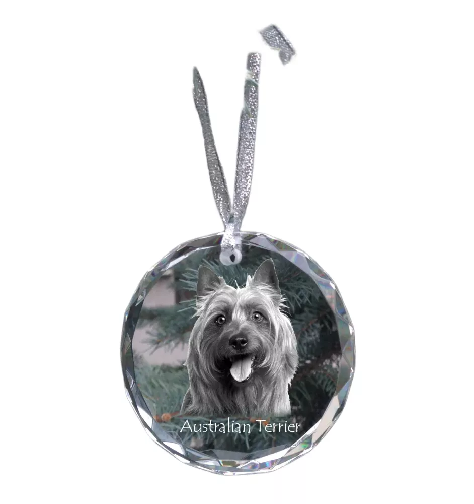 Terier australijski medal kryształowy z psem Art-Dog