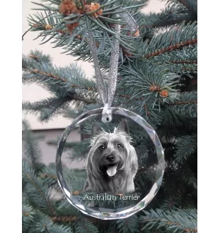 Terier australijski medal kryształowy z psem Art-Dog