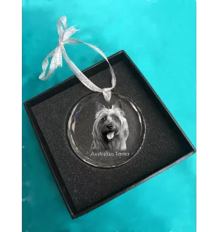 Terier australijski medal kryształowy z psem Art-Dog