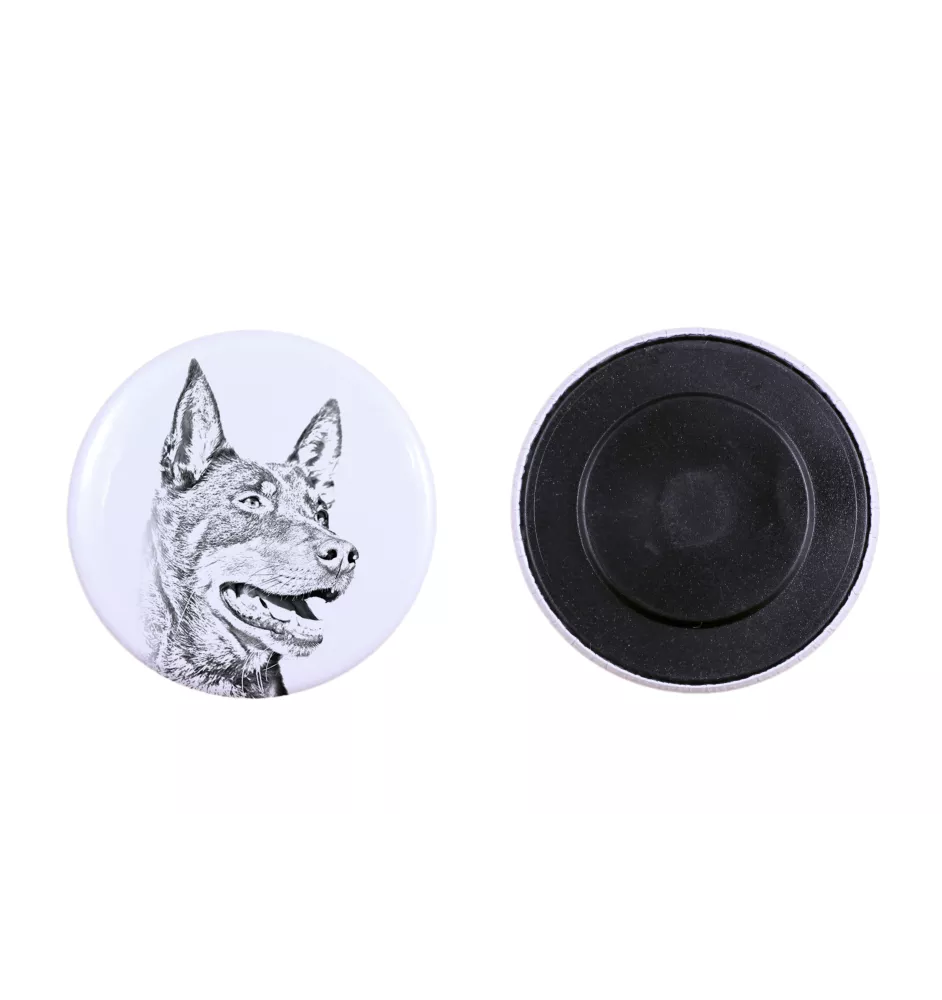 Kelpie Australien, Australian Kelpie - aimant avec un œil de chien, exceptionnellement léger, aimant puissant, produit fabriqué à la main par la marque Art-Dog