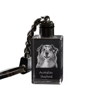Berger Australien - Porte-clés en cristal avec photo de chien, porte-clés lumineux, cadeau unique de la marque Art-Dog