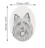 Australian Terrier - Gedenktafel mit einem Foto eines Hundes, Grabplatte mit Druck, personalisierte ovale Platte der Marke Art-Dog