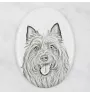 Australian Terrier - Gedenktafel mit einem Foto eines Hundes, Grabplatte mit Druck, personalisierte ovale Platte der Marke Art-Dog