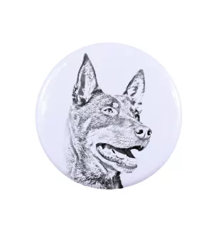 Australian Kelpie, Australischer Schäferhund, Barb - Anstecknadel mit Ihrem Hund, fügen Sie Ihr eigenes Foto hinzu, Marke Art-Dog