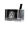 Berger Australien - Porte-stylos, organiseur en cristal avec photo de chien, décoration de bureau unique par la marque Art-Dog