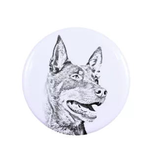 Kelpie Australien, Australian Kelpie - aimant avec un œil de chien, exceptionnellement léger, aimant puissant, produit fabriqué à la main par la marque Art-Dog