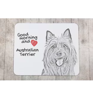 Australian Terrier, Aussie - mouse pad with print, personalized dog-themed mouse pad, unique gadget for an office worker by Art-Dog brand
