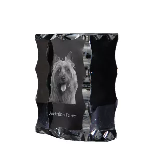 Terrier australien - cristal avec photo de chien, statuette en verre avec photo, cadre exceptionnel avec photo de la marque Art-Dog