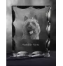 Terrier australien - cristal avec photo de chien, statuette en verre avec photo, cadre exceptionnel avec photo de la marque Art-Dog