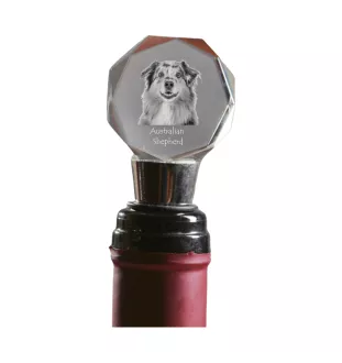Berger Australien - Bouchon de bouteille, bouchon de vin en cristal avec photo, cadeau personnalisé pour barman par la marque Art-Dog