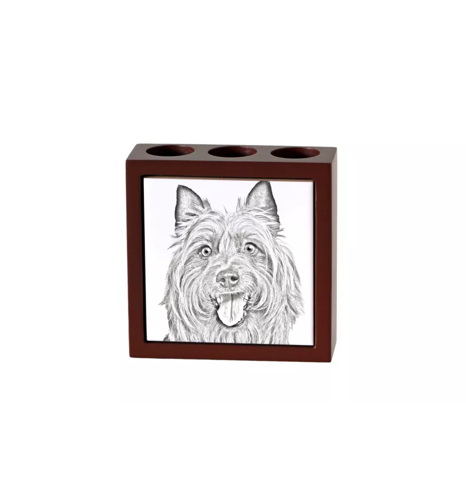 Terrier australien - porte-stylo avec chien, organiseur de bureau avec impression, décoration de bureau personnalisée de la marque Art-Dog